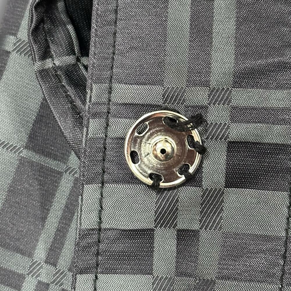 Mossimo Black Plaid Belted Trench Coat – Women’s Medium - Picture 6 of 6